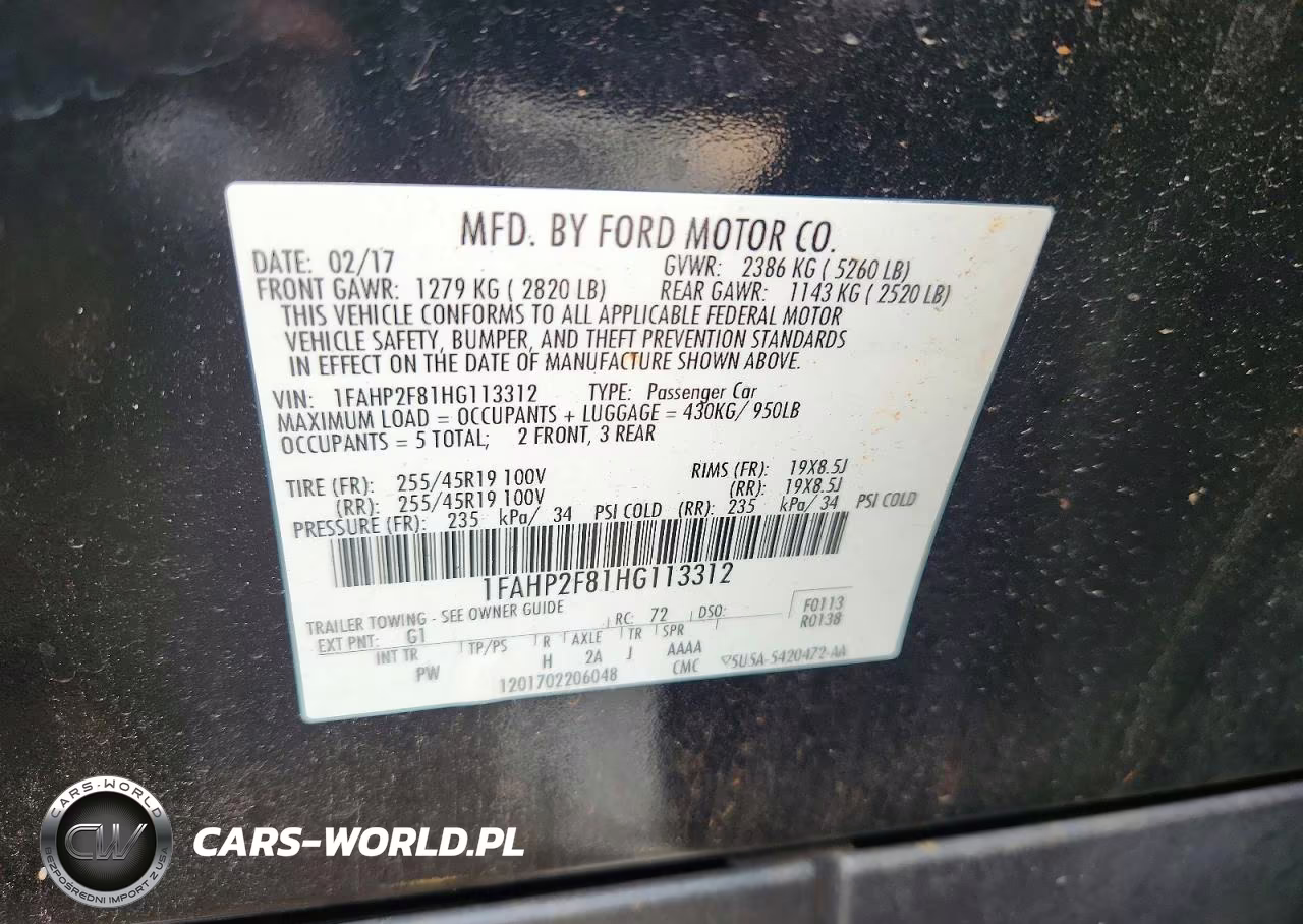 2017 Ford Taurus Limited VIN:1FAHP2F81HG113312 - 13