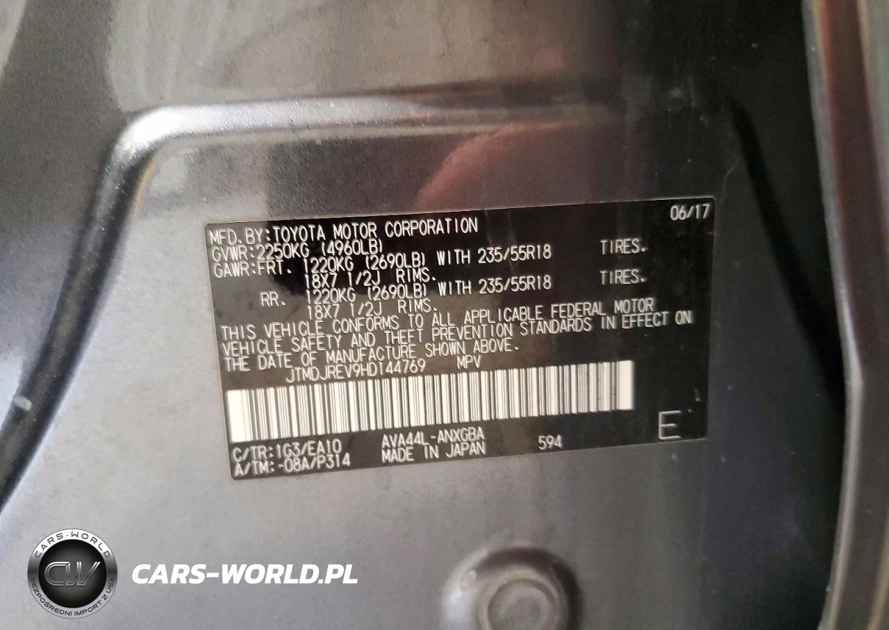 2017 Toyota Rav4 Hv Limited VIN:JTMDJREV9HD144769 - 13