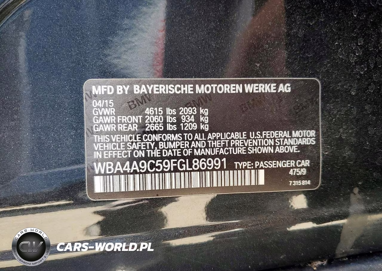 2015 BMW 428 I Gran Coupe Sulev VIN:WBA4A9C59FGL86991 - 12