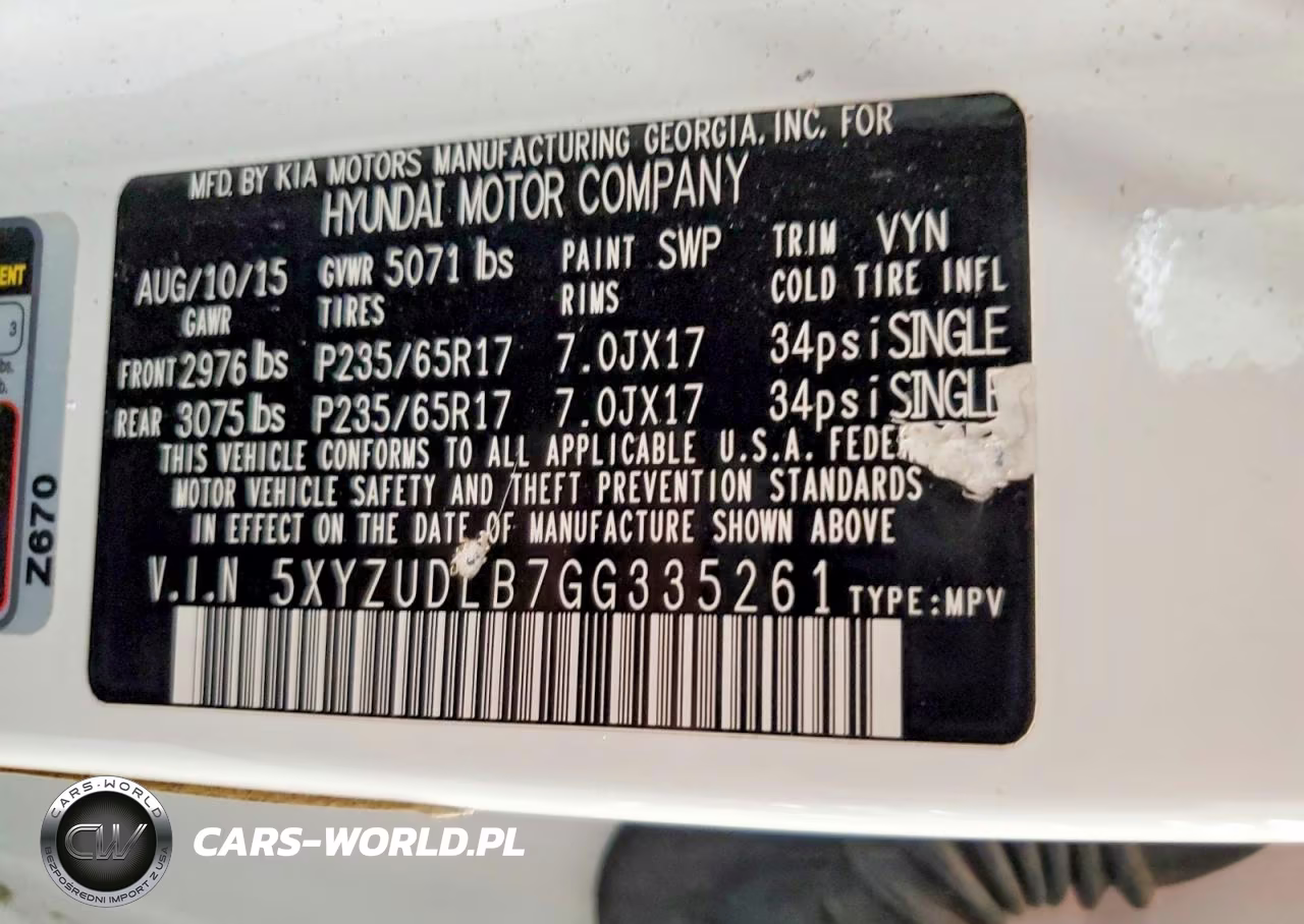 2016 Hyundai Santa Fe Sport 2.4L VIN:5XYZUDLB7GG335261 - 13