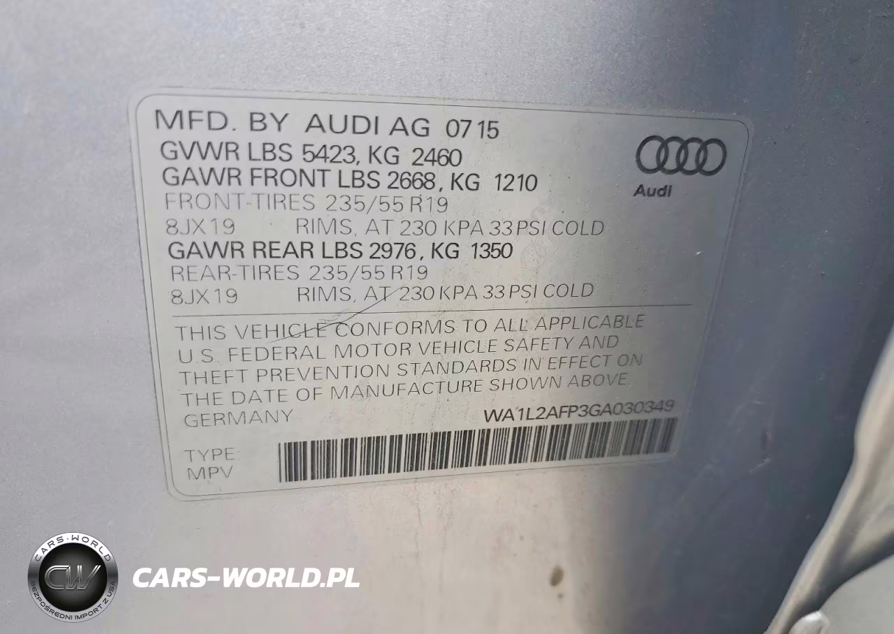 2016 Audi Q5 Premium Plus VIN:WA1L2AFP3GA030349 - 14