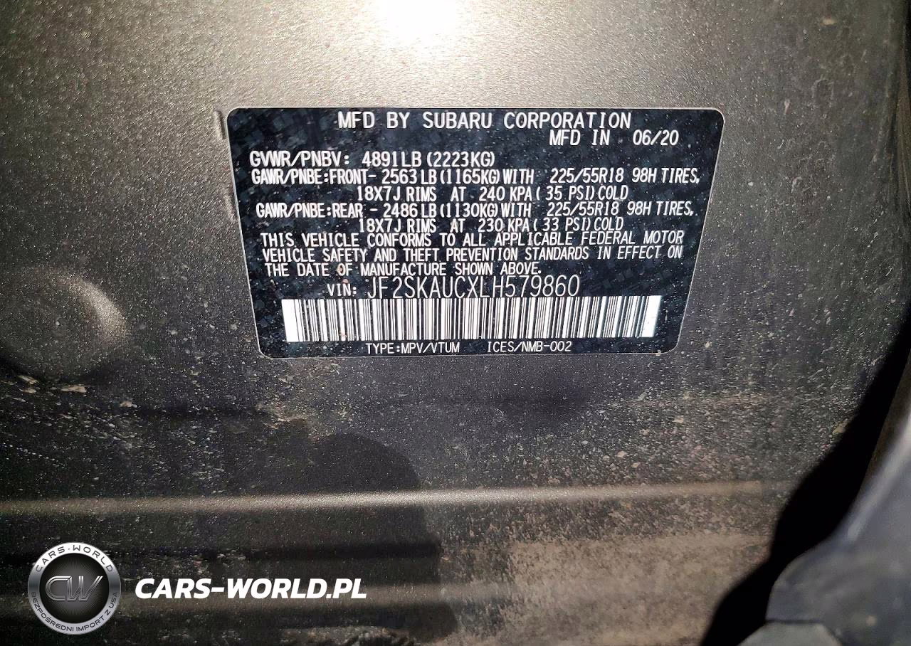 2020 Subaru Forester Limited VIN:JF2SKAUCXLH579860 - 13