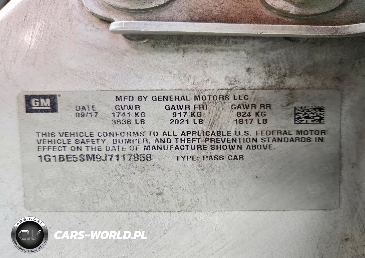 2018 Chevrolet Cruze Lt VIN:1G1BE5SM9J7117858 - 12