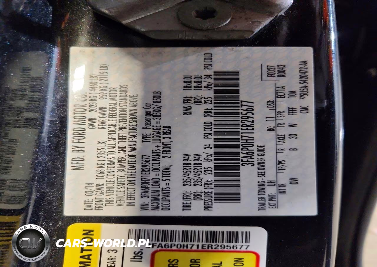 2014 Ford Fusion Se VIN:3FA6P0H71ER295677 - 12