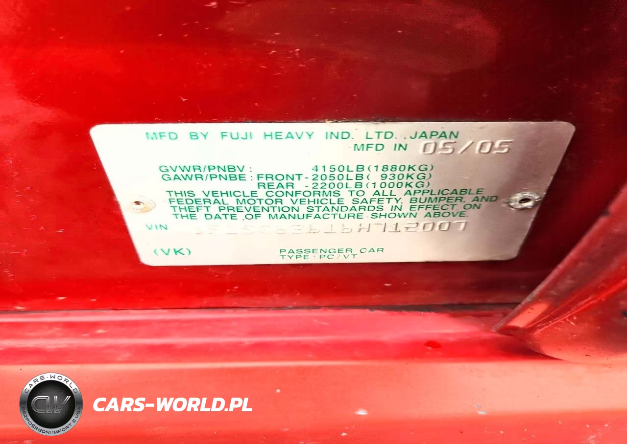 2006 Subaru Forester 2.5X VIN:JF1SG63616H712007 - 12