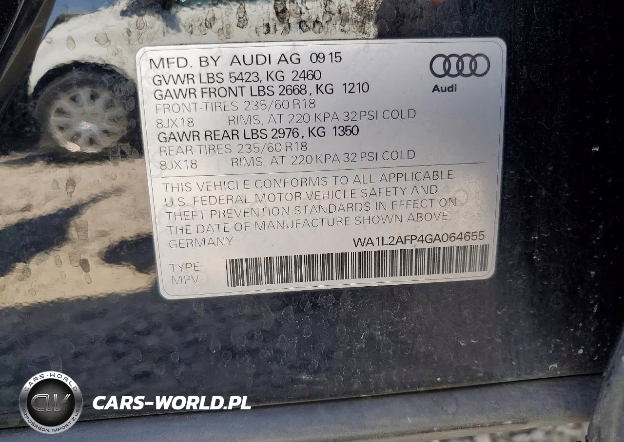 2016 Audi Q5 Premium Plus VIN:WA1L2AFP4GA064655 - 12