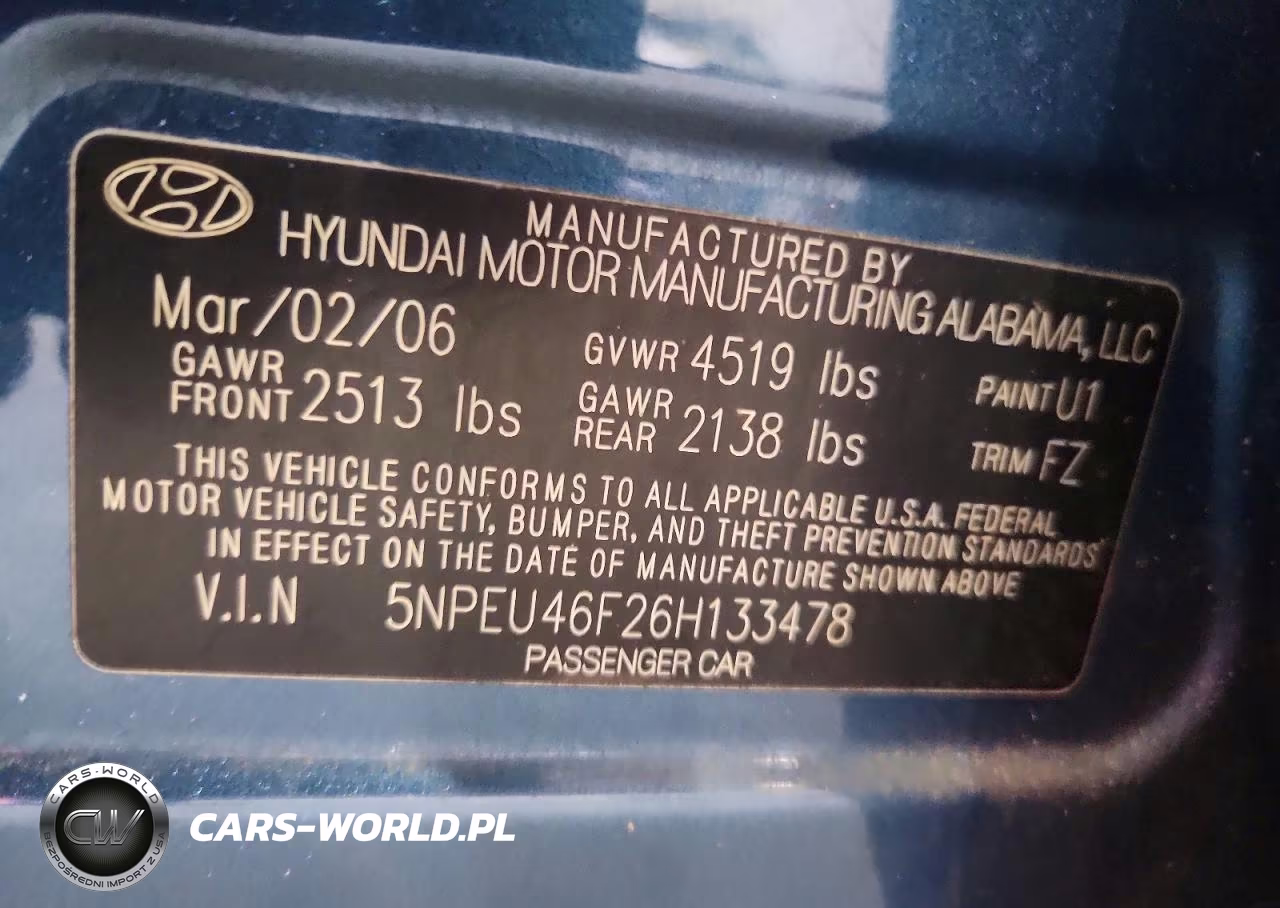 2006 Hyundai Sonata Gls V6 VIN:5NPEU46F26H133478 - 12
