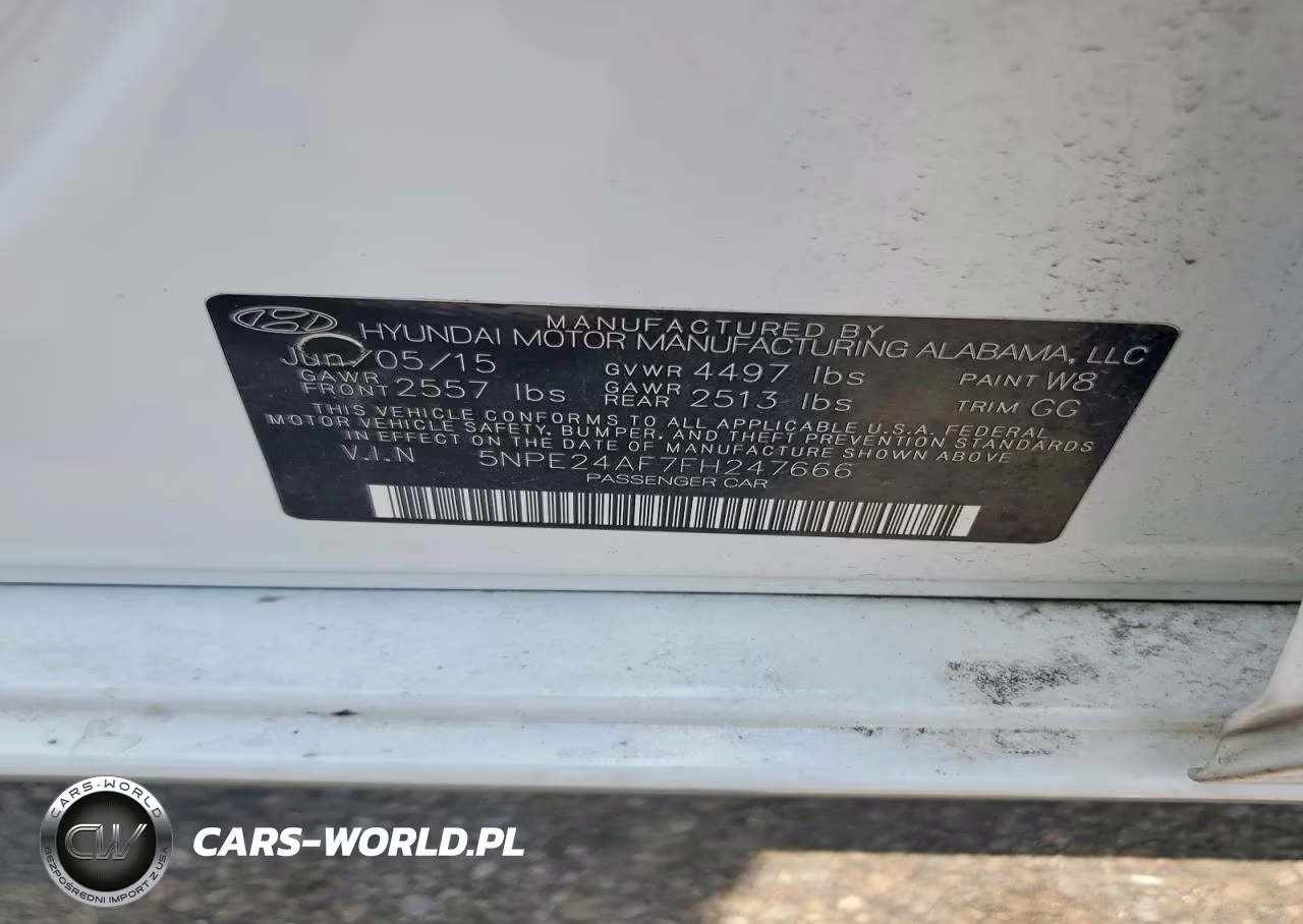 2015 Hyundai Sonata Se VIN:5NPE24AF7FH247666 - 12