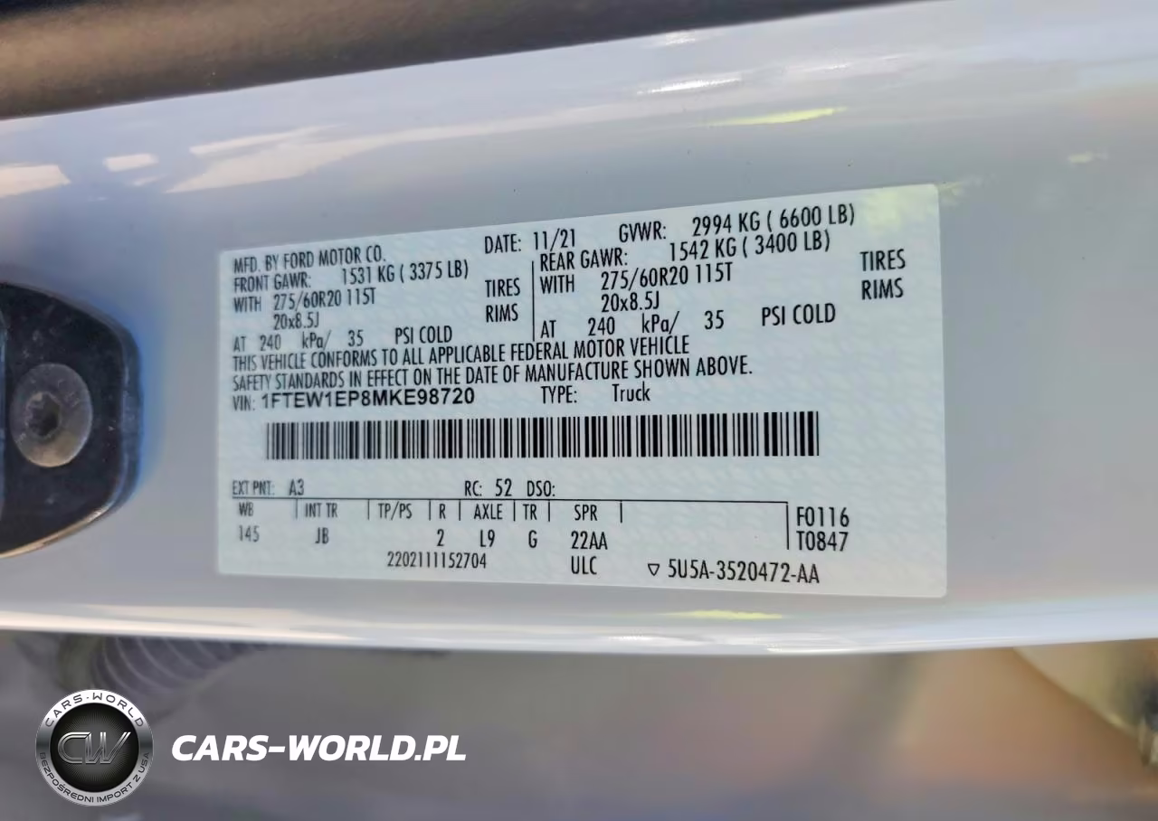 2021 Ford F150 Supercrew VIN:1FTEW1EP8MKE98720 - 12