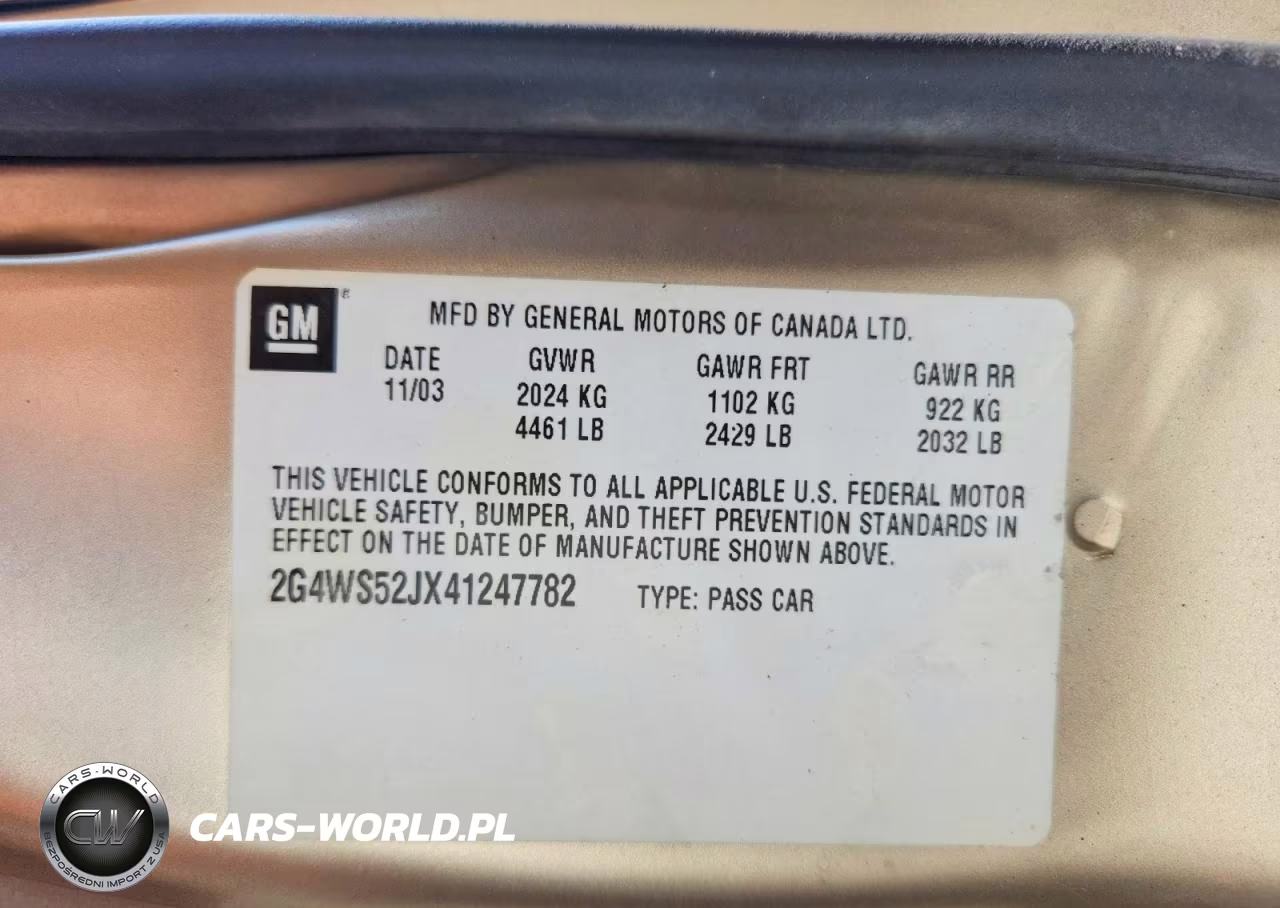 2004 Buick Century Custom VIN:2G4WS52JX41247782 - 12