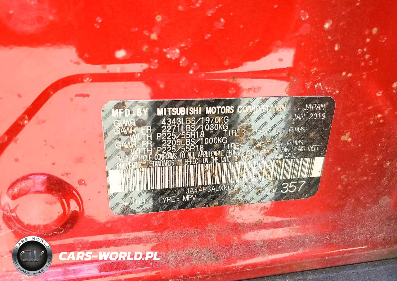 2019 Mitsubishi Outlander Sport Es VIN:JA4AP3AUXKU024606 - 13