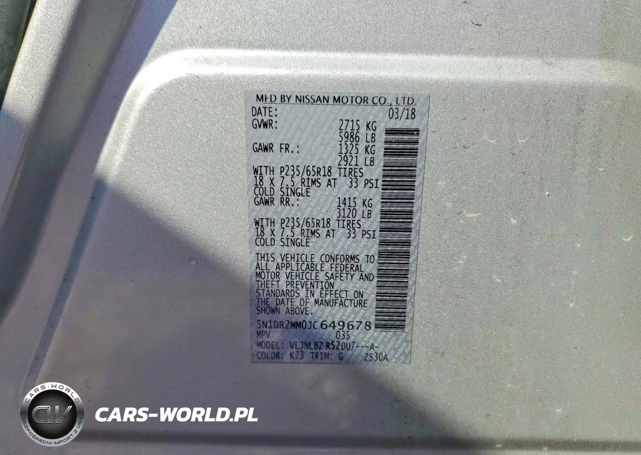 2018 Nissan Pathfinder S VIN:5N1DR2MM0JC649678 - 14