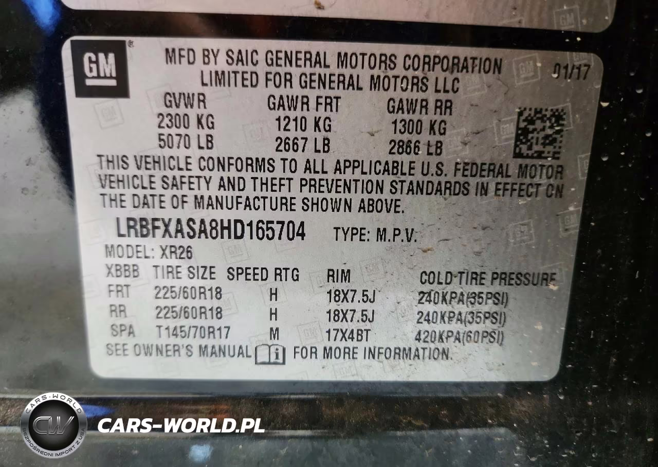 2017 Buick Envision Preferred VIN:LRBFXASA8HD165704 - 13