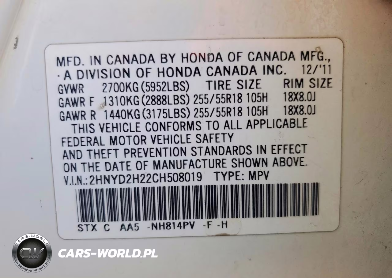 2012 Acura Mdx VIN:2HNYD2H22CH508019 - 13