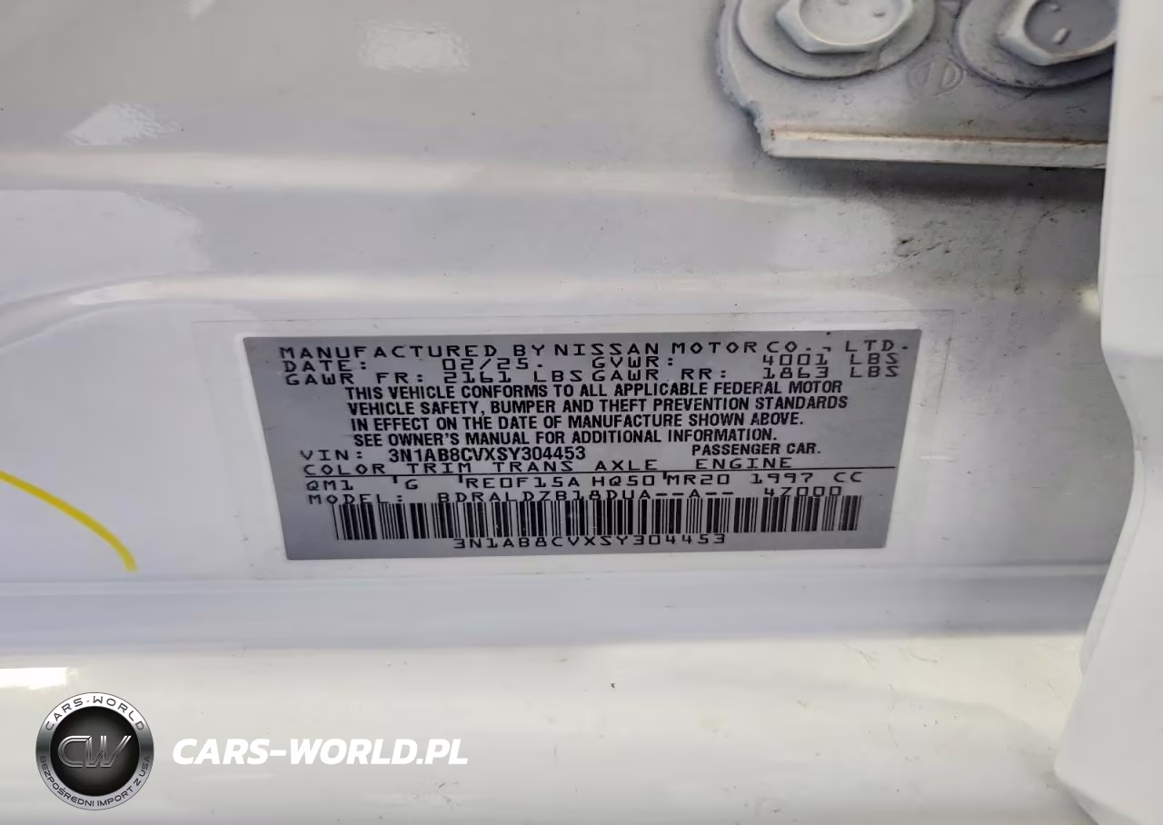 2025 Nissan Sentra Sv VIN:3N1AB8CVXSY304453 - 12