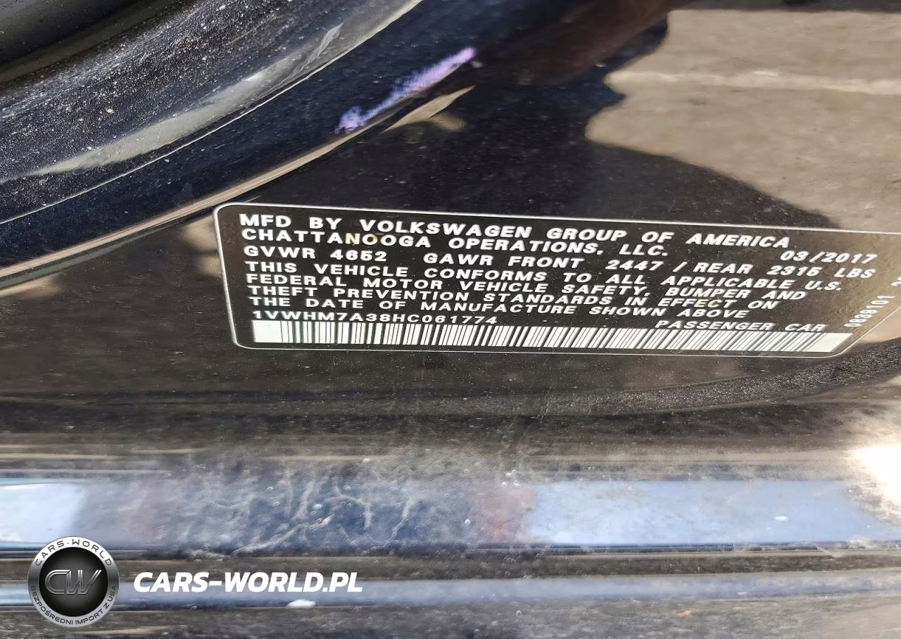2017 Volkswagen Passat Se VIN:1VWHM7A38HC061774 - 12