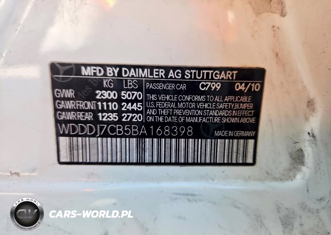 2011 Mercedes-Benz Cls 550 VIN:WDDDJ7CB5BA168398 - 13