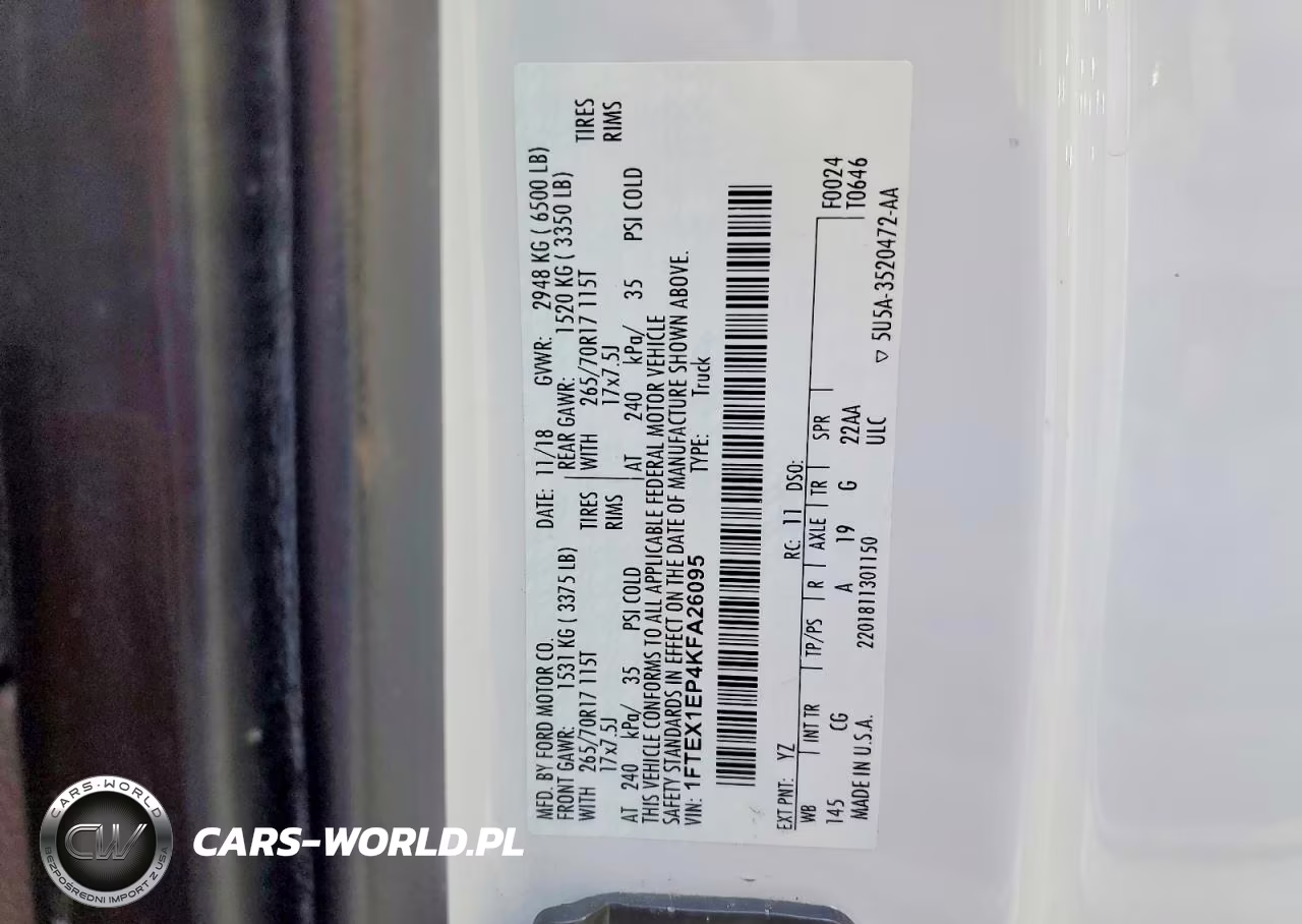 2019 Ford F150 Super Cab VIN:1FTEX1EP4KFA26095 - 12