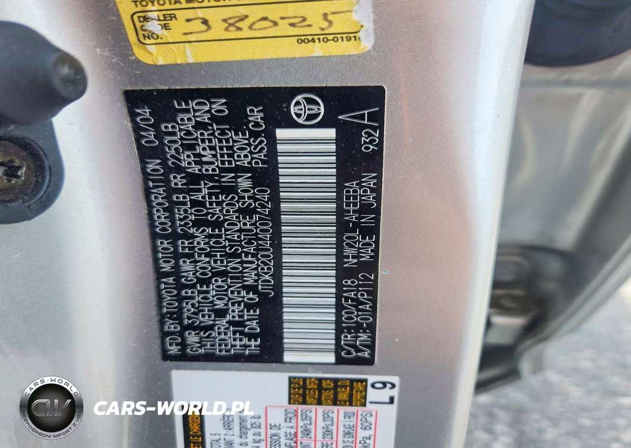 2004 Toyota Prius Base VIN:JTDKB20U440074240 - 12