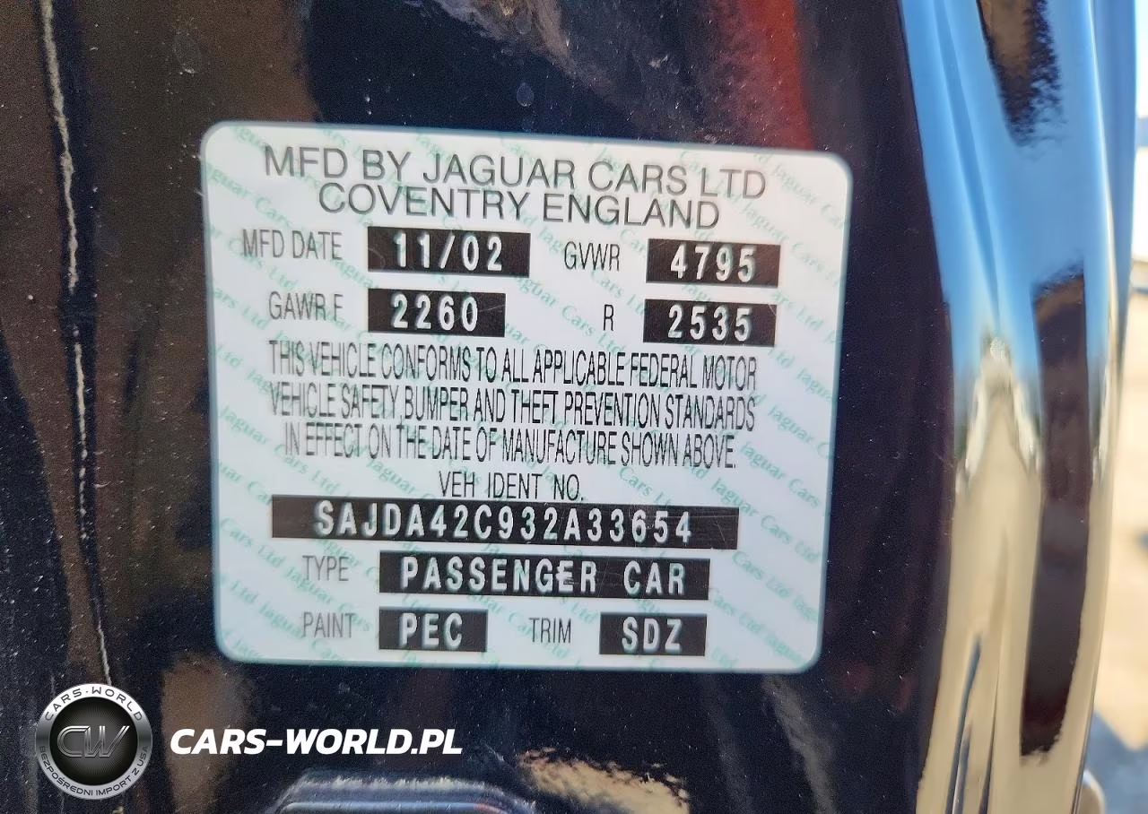 2003 Jaguar Xk8 VIN:SAJDA42C932A33654 - 13