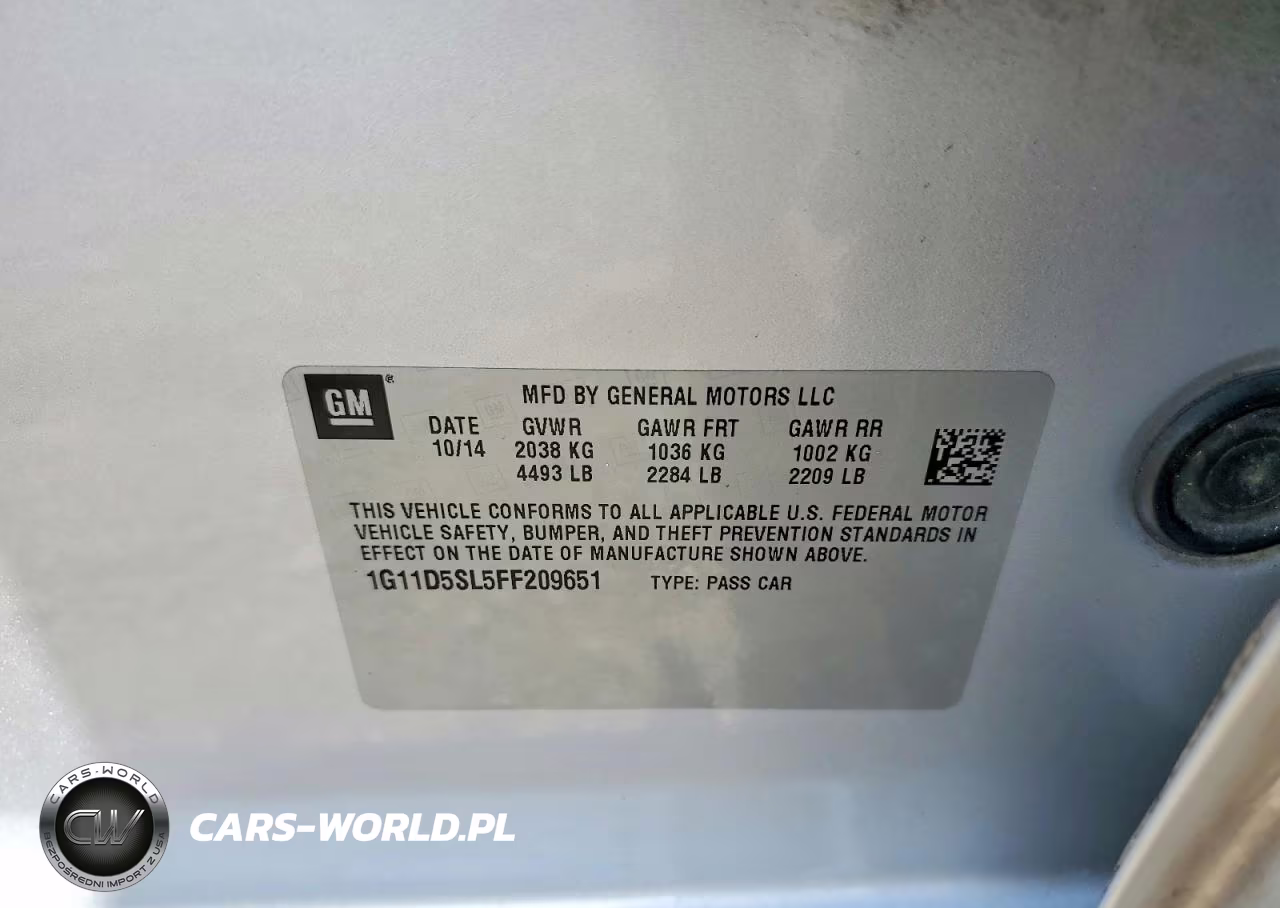 2015 Chevrolet Malibu 2Lt VIN:1G11D5SL5FF209651 - 13