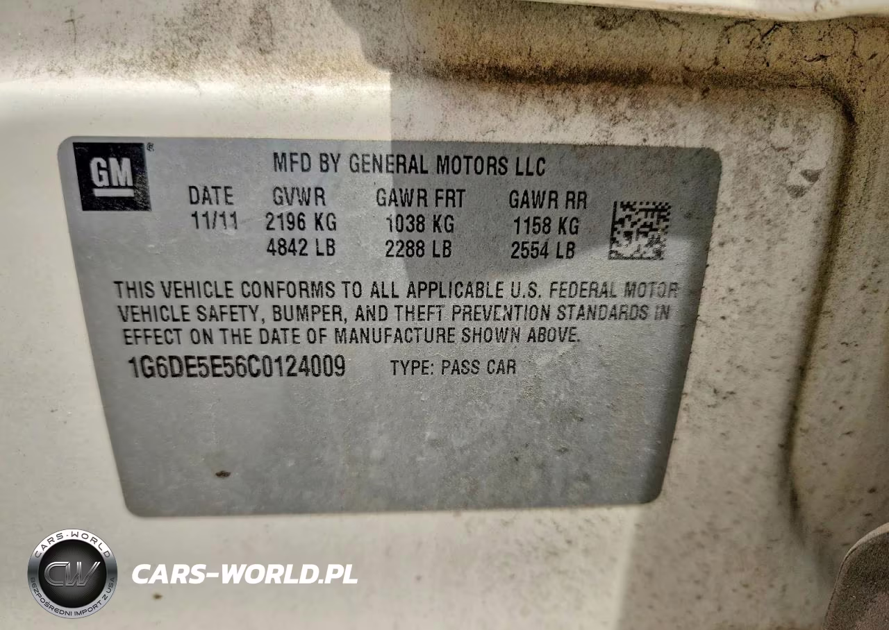 2012 Cadillac Cts Luxury Collection VIN:1G6DE5E56C0124009 - 12