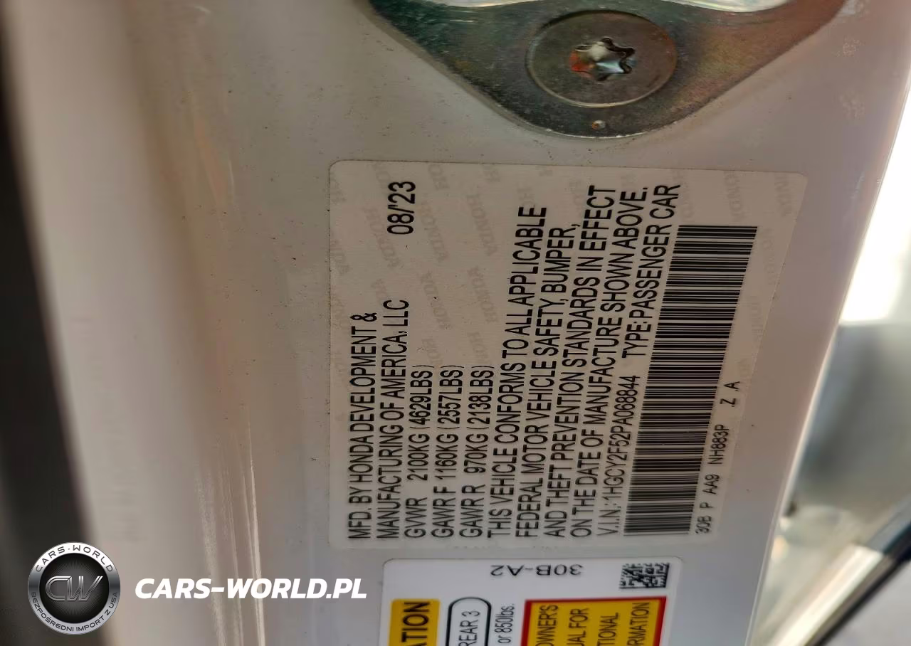 2023 Honda Accord Hybrid Sport VIN:1HGCY2F52PA068844 - 12