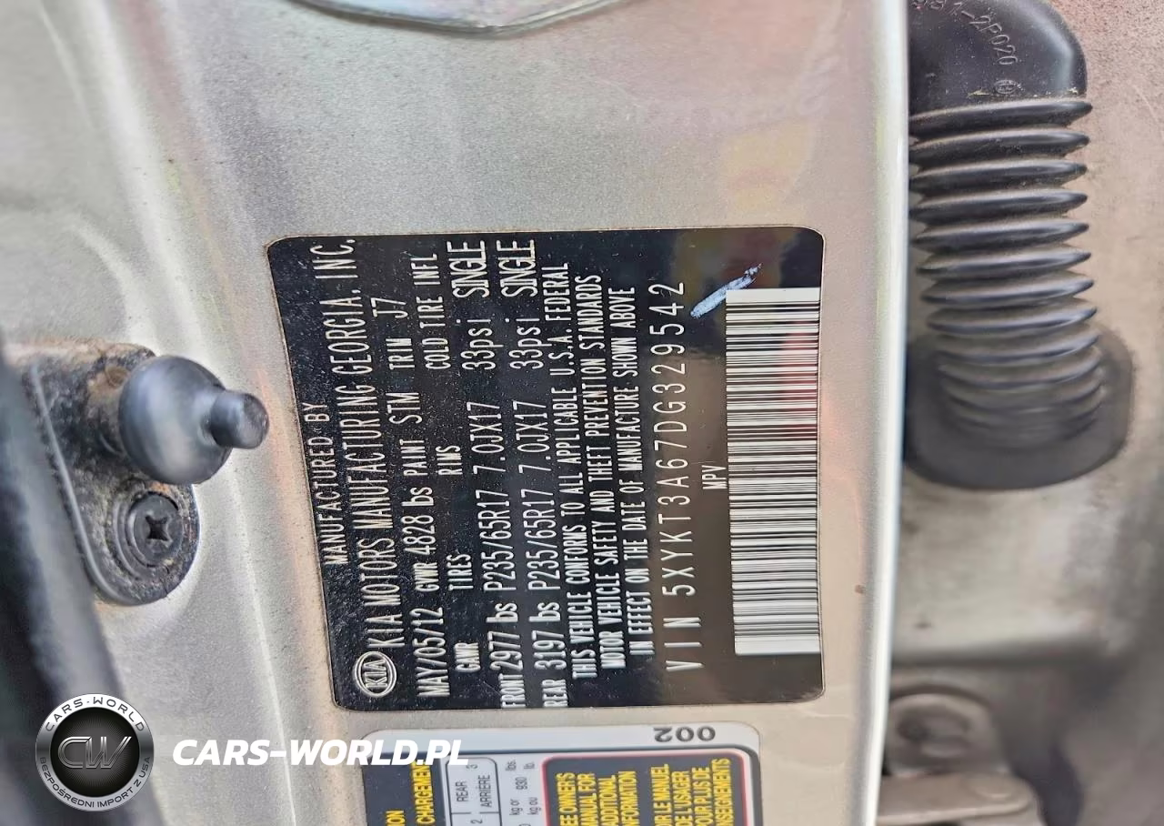 2013 Kia Sorento Lx VIN:5XYKT3A67DG329542 - 13