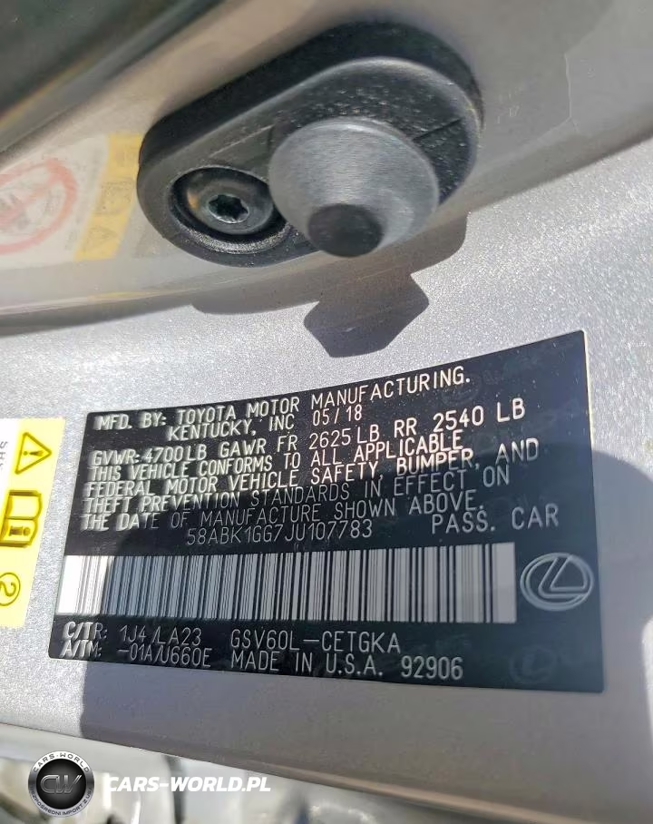 2018 Lexus Es 350 VIN:58ABK1GG7JU107783 - 12