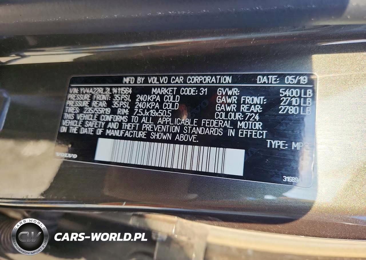 2020 Volvo Xc60 T6 Inscription VIN:YV4A22RL2L1411564 - 13
