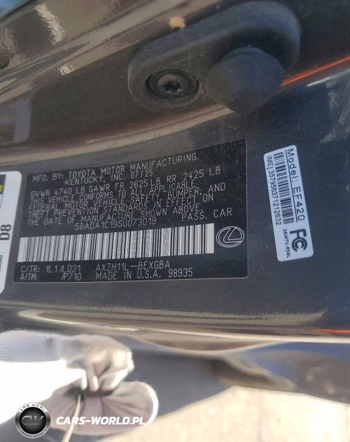 2025 Lexus Es 300H Base VIN:58ADA1C19SU073019 - 12
