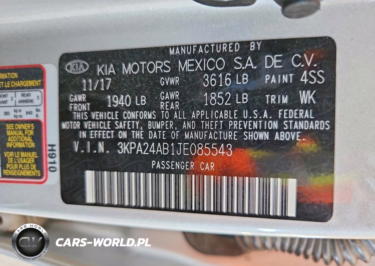 2018 Kia Rio Lx-S VIN:3KPA24AB1JE085543 - 12