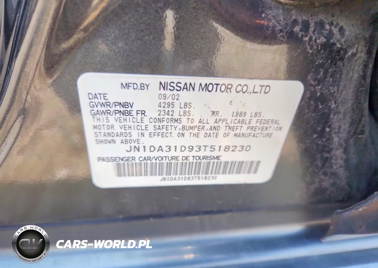 2003 Nissan Maxima Gxe VIN:JN1DA31D93T518230 - 12