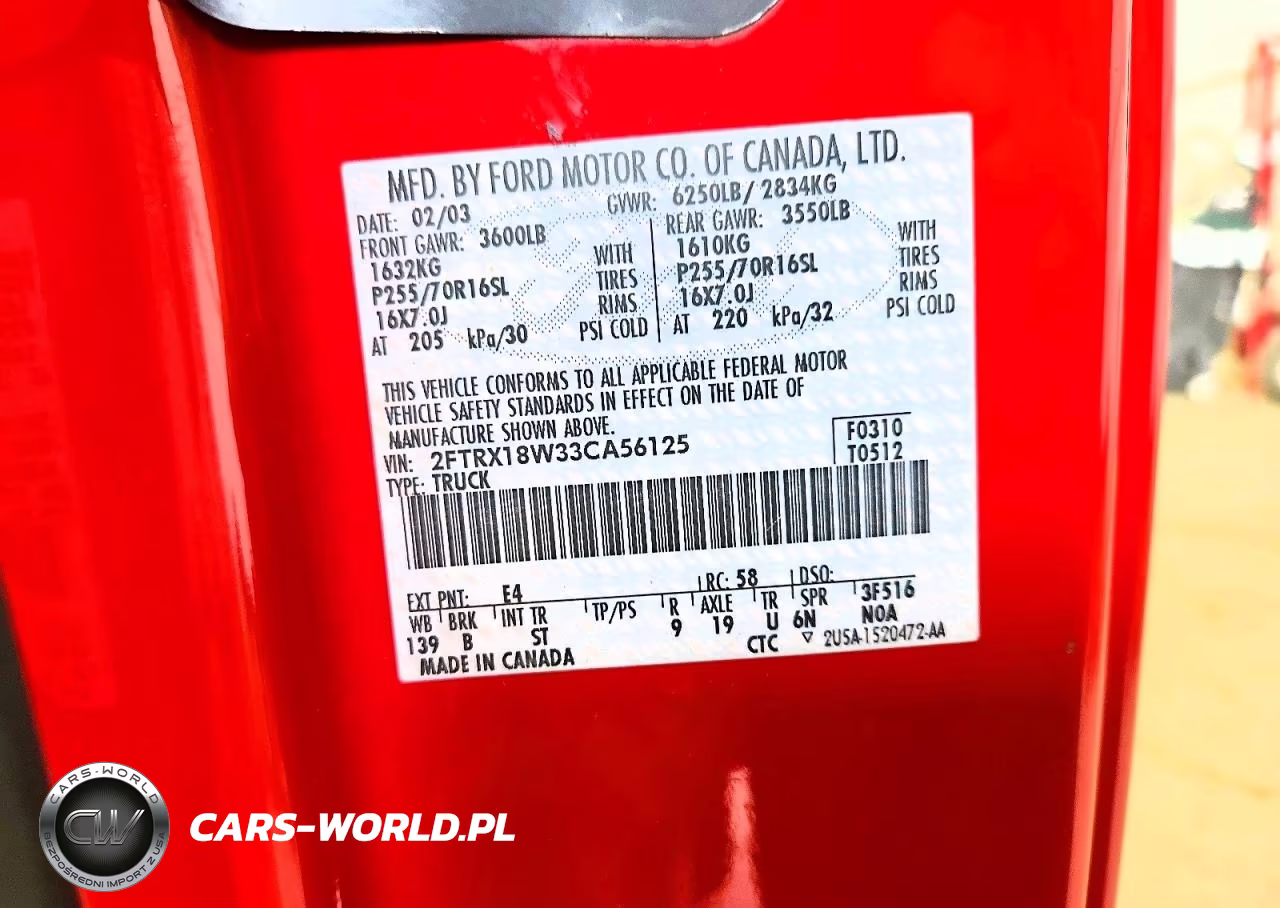 2003 Ford F150 VIN:2FTRX18W33CA56125 - 12