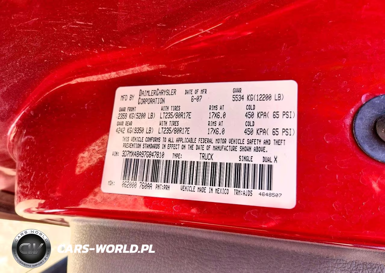 2007 Dodge Ram 3500 St VIN:3D7MX48A97G847810 - 12
