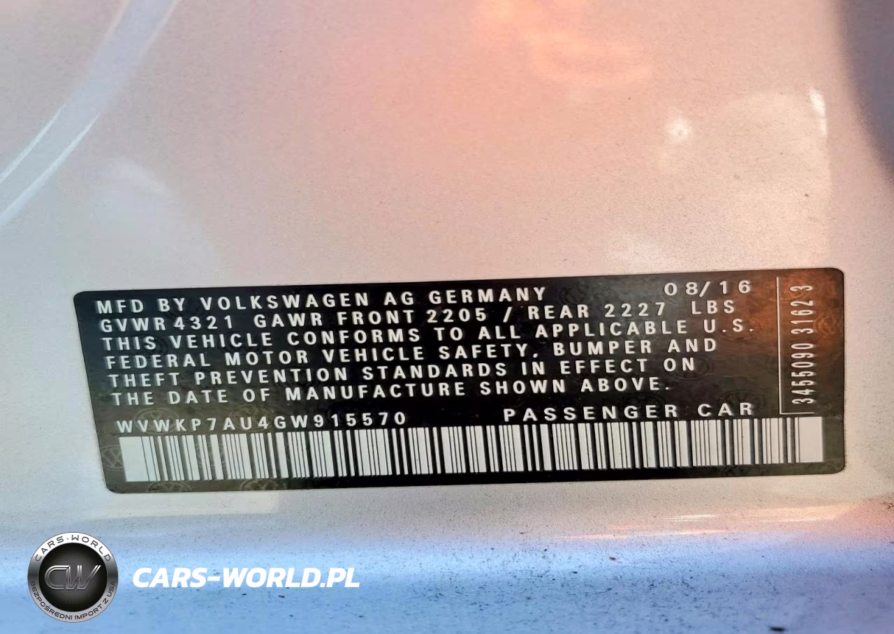 2016 Volkswagen E-Golf Se VIN:WVWKP7AU4GW915570 - 13