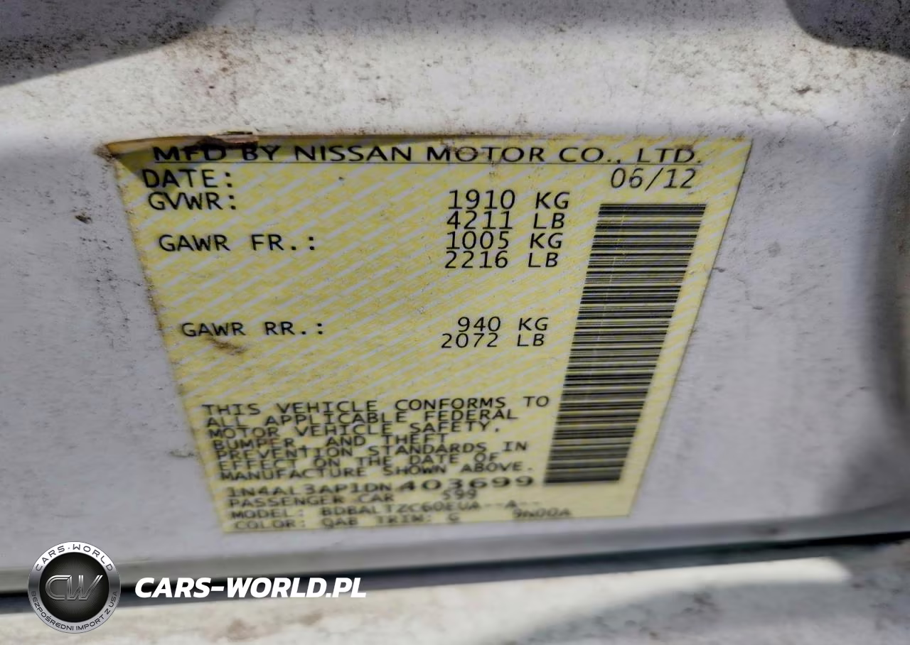 2013 Nissan Altima VIN:1N4AL3AP1DN403699 - 12