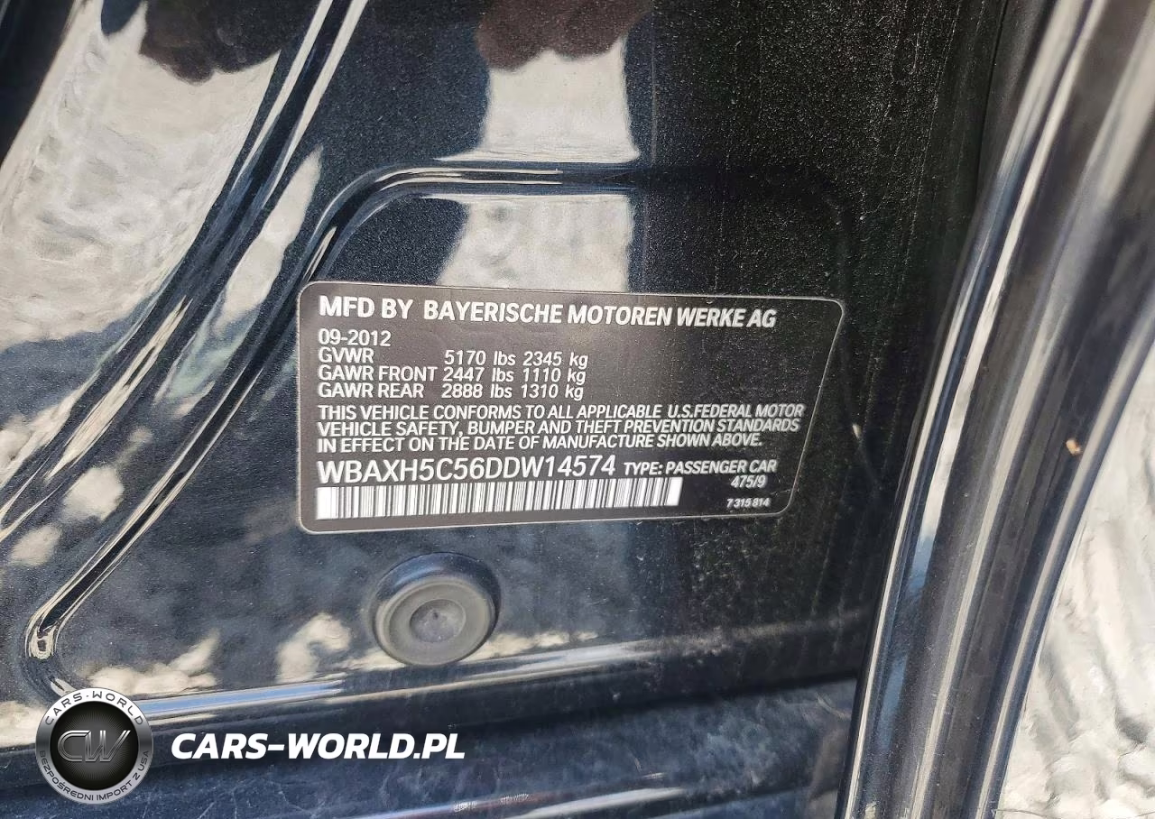2013 BMW 528 Xi VIN:WBAXH5C56DDW14574 - 12