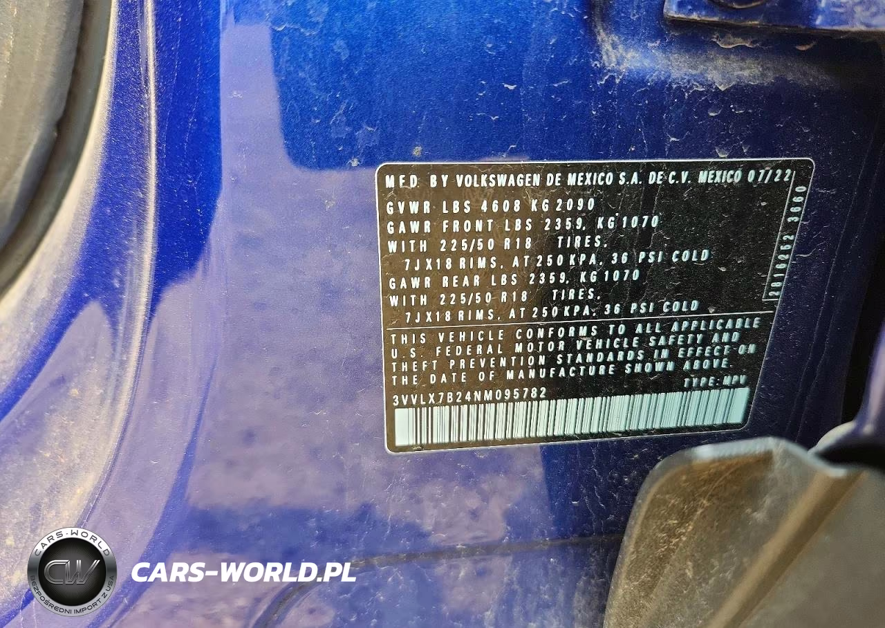 2022 Volkswagen Taos Se Iq Drive VIN:3VVLX7B24NM095782 - 12