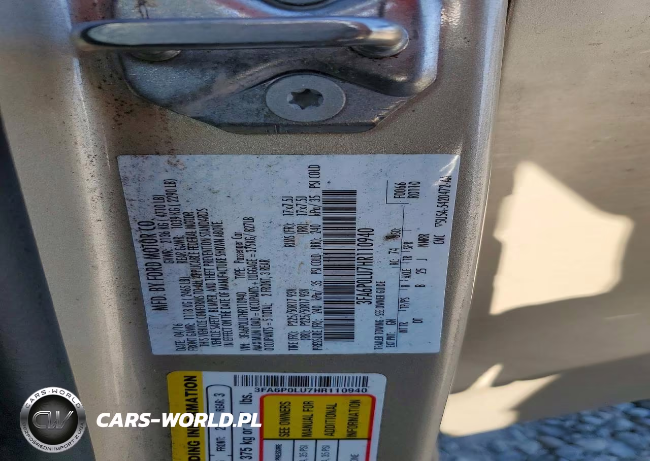 2017 Ford Fusion Se Hybrid VIN:3FA6P0LU7HR110940 - 13