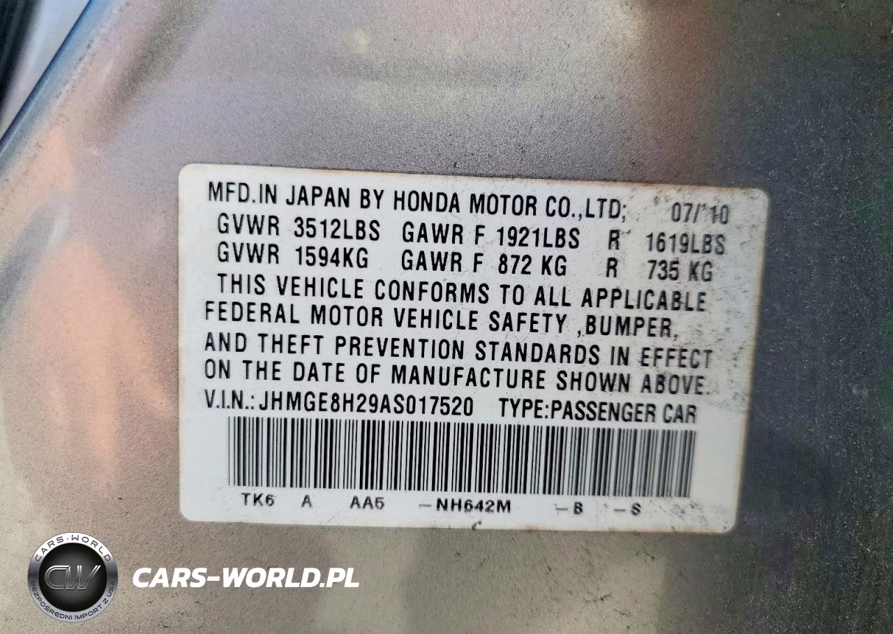 2010 Honda Fit VIN:JHMGE8H29AS017520 - 13