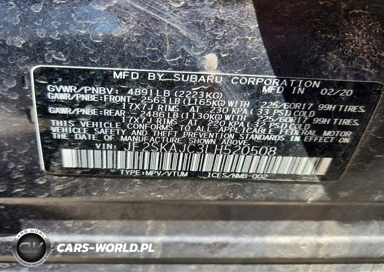 2020 Subaru Forester Premium VIN:JF2SKAJC3LH520508 - 13