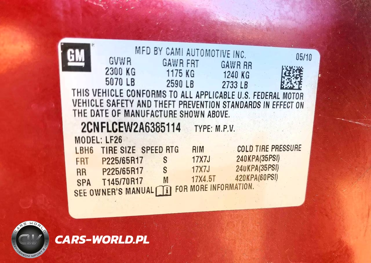 2010 Chevrolet Equinox Ls VIN:2CNFLCEW2A6385114 - 12