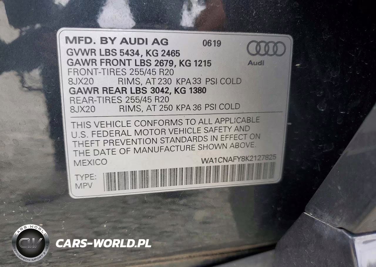 2019 Audi Q5 Prestige VIN:WA1CNAFY8K2127825 - 12