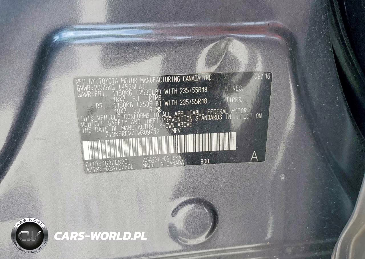 2016 Toyota Rav4 Se VIN:2T3NFREV7GW309712 - 12