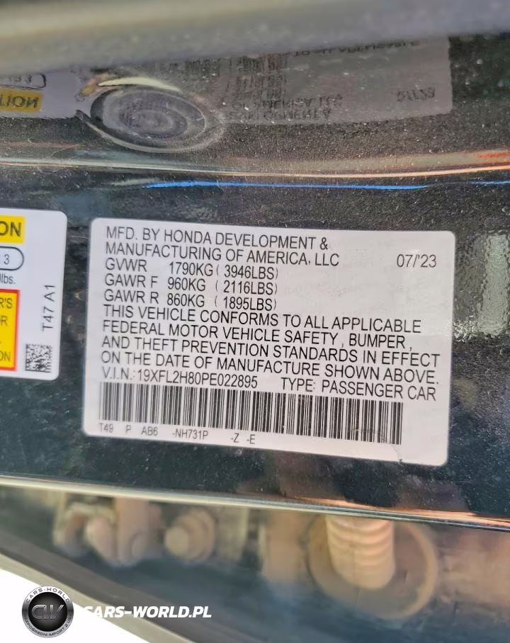 2023 Honda Civic Sport VIN:19XFL2H80PE022895 - 12