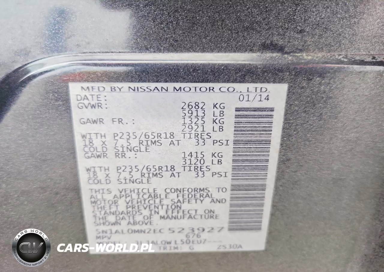 2014 Infiniti Qx60 Base VIN:5N1AL0MN2EC523927 - 13