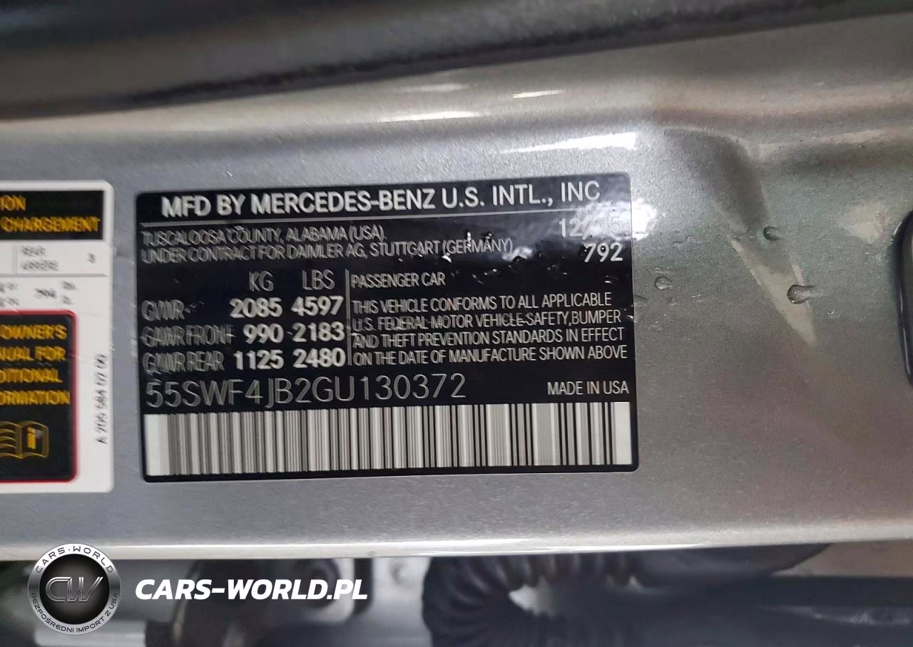2016 Mercedes-Benz C 300 VIN:55SWF4JB2GU130372 - 12