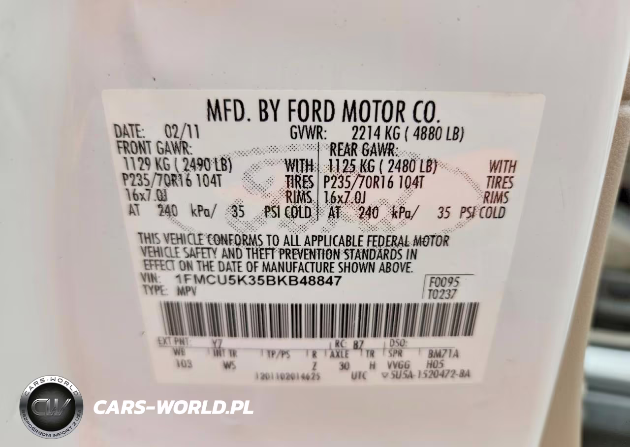 2011 Ford Escape Hybrid VIN:1FMCU5K35BKB48847 - 13