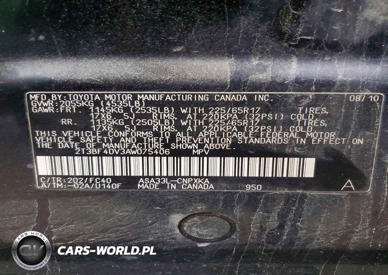 2010 Toyota Rav4 Base VIN:2T3BF4DV3AW075406 - 13